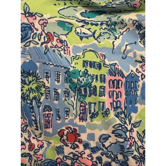 Lilly Pulitzer Charleston Themed Golf Polo Size L Performance stretch Fabric - Picture 4 of 8